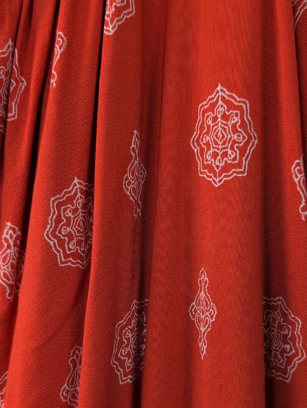 LOFT ORANGE DRESS PAISLEY & POM POM'S - Picture 3 of 8